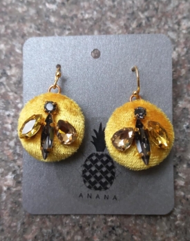 Earrings "Luxurious" honey yellow